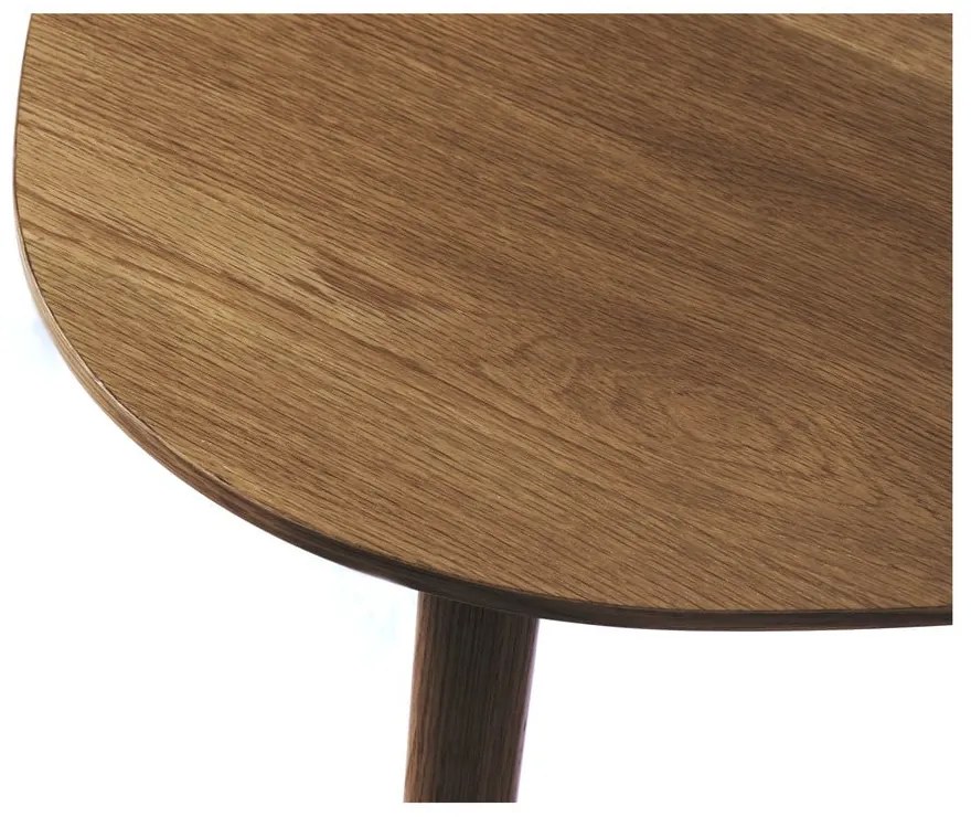 Brązowe stoliki w dekorze dębu zestaw 2 szt. 70x100 cm Adda – Unique Furniture