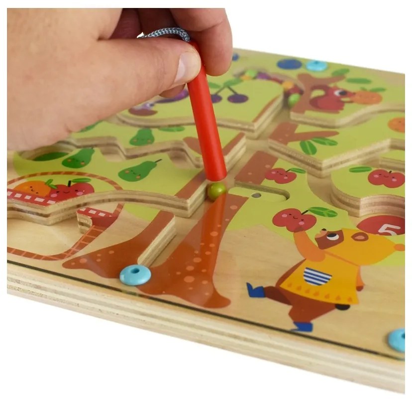 Tooky toy labirynt drzewko owocowe magnetyczne nauka liczenia