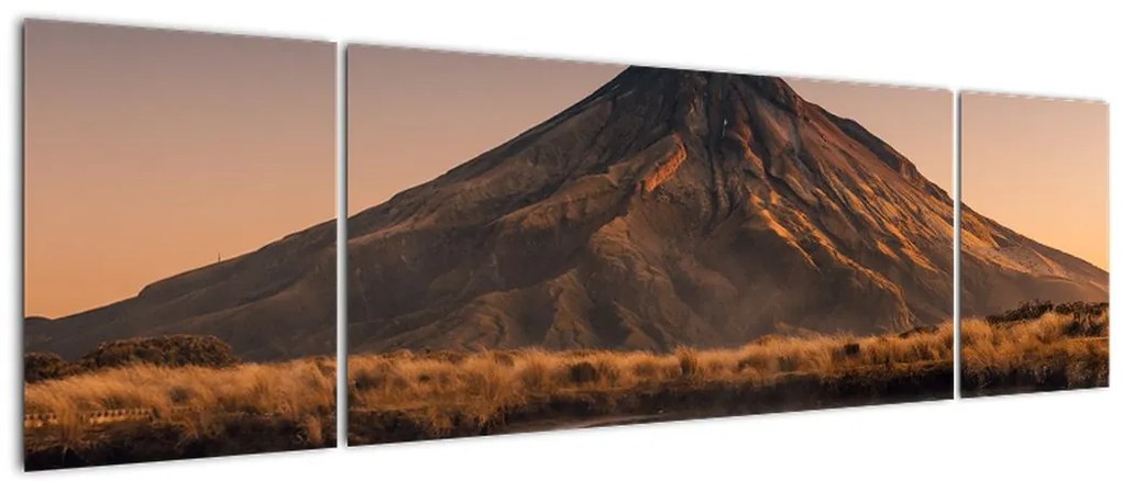 Obraz odbicia góry Taranaki, Nowa Zelandia (170x50 cm)
