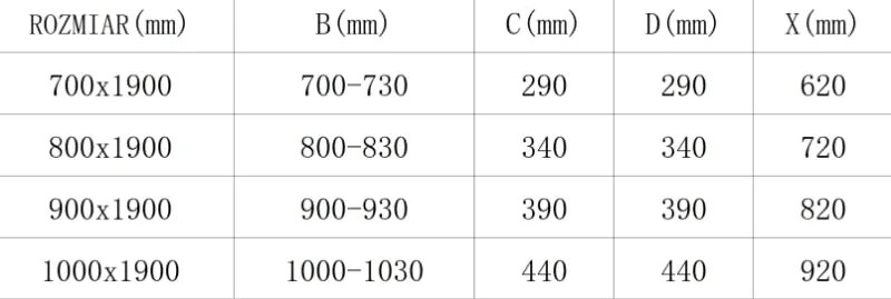 Mexen Texas drzwi prysznicowe uchylne 70 cm, transparent, chrom - 880-070-000-01-00