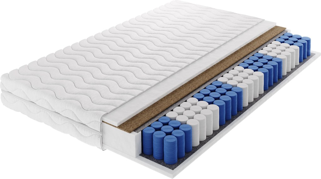 Masseno Materac AVENYA 120x200 cm sprężynowy kieszeniowy dwustronny średnio twardy H3/H4