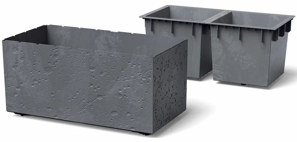 Doniczka SIERRA CASE BETON EFFECT 57,7 cm, szary, S