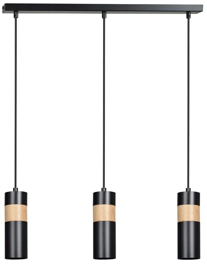 Czarna nowoczesna lampa wisząca - D103-Avezo