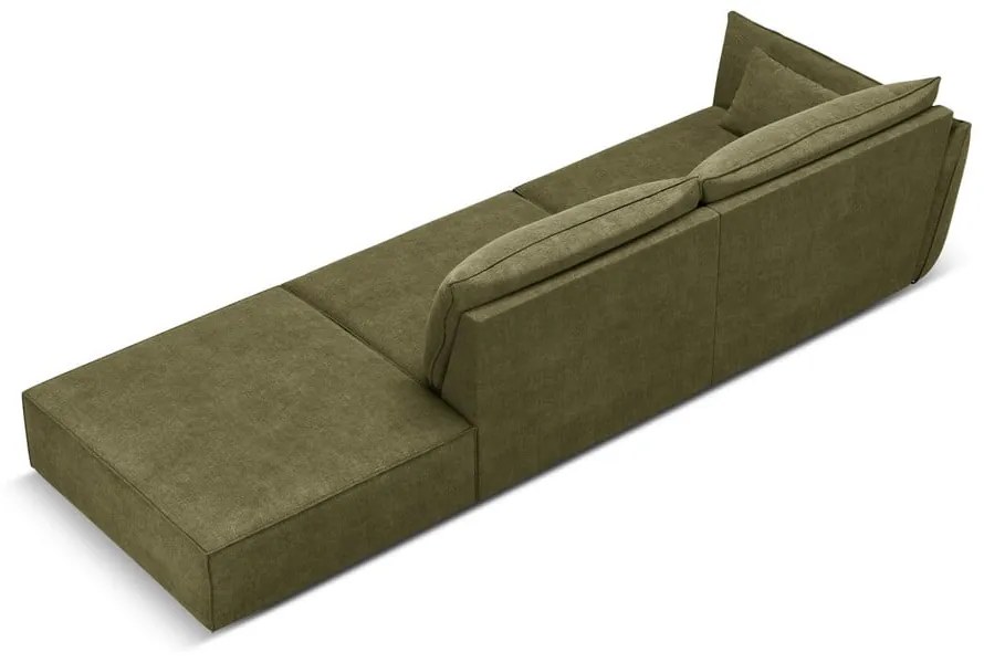 Zielony szezlong (lewostronny) Vanda – Mazzini Sofas