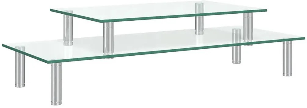 2-poziomowa półka na biurko ze szkła hartowanego T6-T94