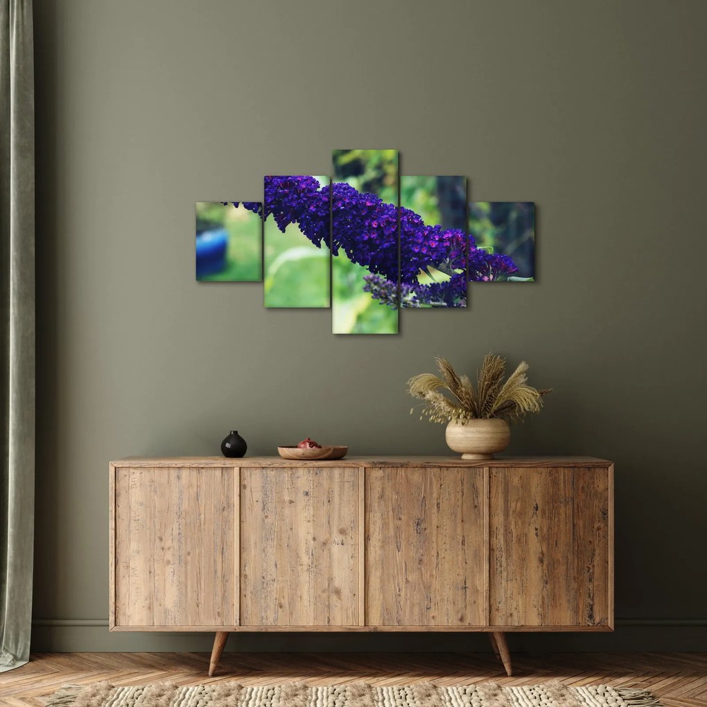 Obraz niebieskiego kwiatu (125x70 cm)
