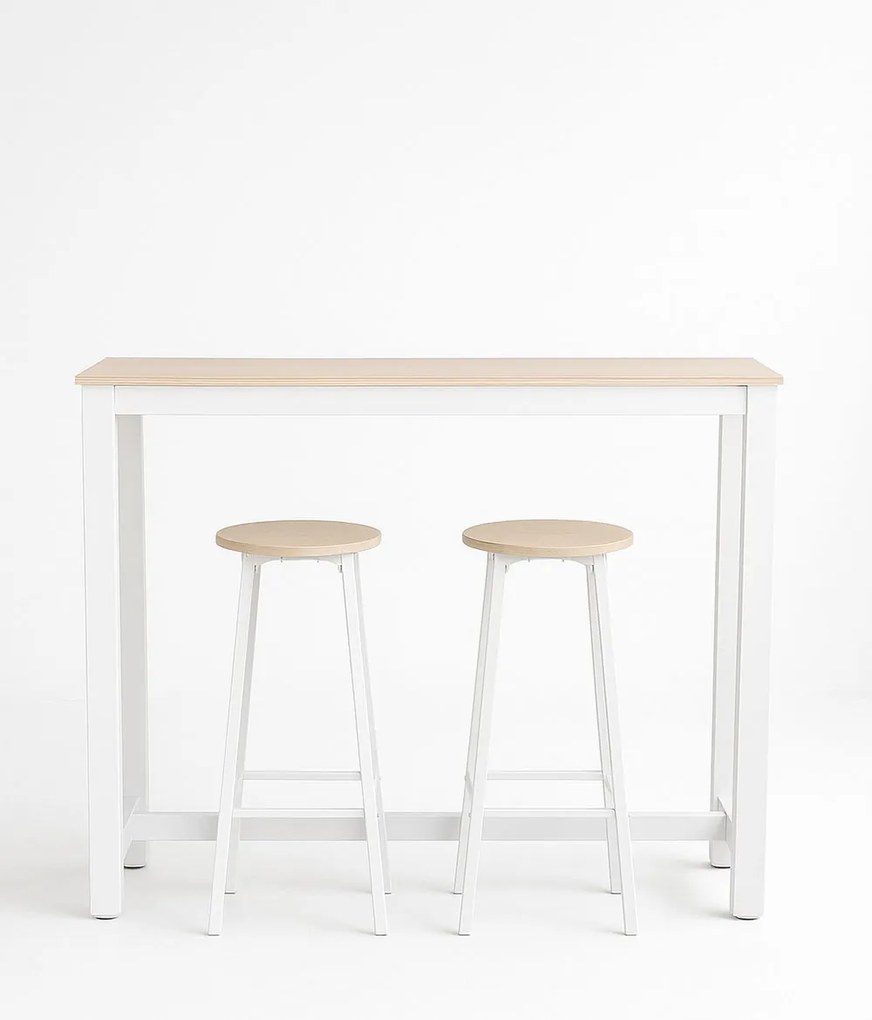 Set Bar Mesa Alta + 2 Taburetes Tycon