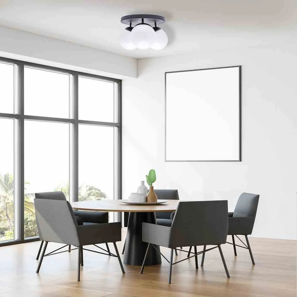 Lampa sufitowa SFERA BLACK 3xE14 na kole