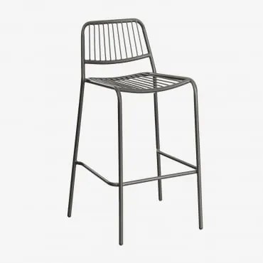 Zestaw 2 Składanych Wysokich Krzeseł Elton Czarny Węgiel & ↑75 Cm - Sklum