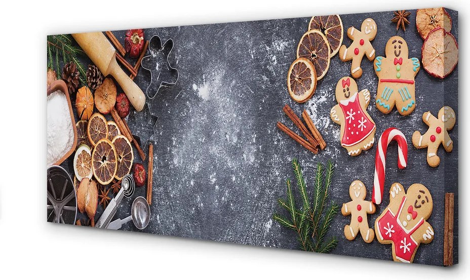 Obraz drukowany na płótnie Świąteczne Pierniki w Mące