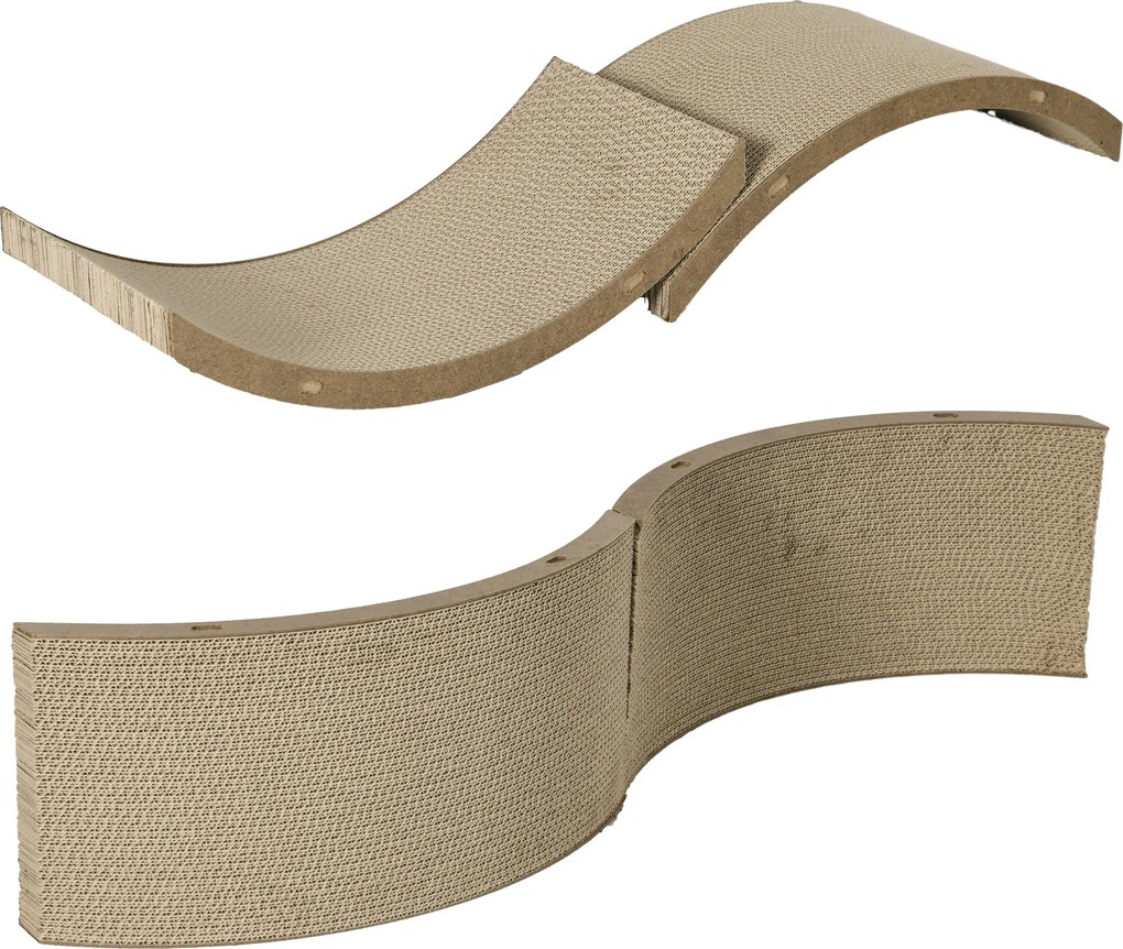 PawHut Zestaw drapaków do kołowrotka dla kotów, obsługa do 5kg, 55x25,5x3cm, Brąz