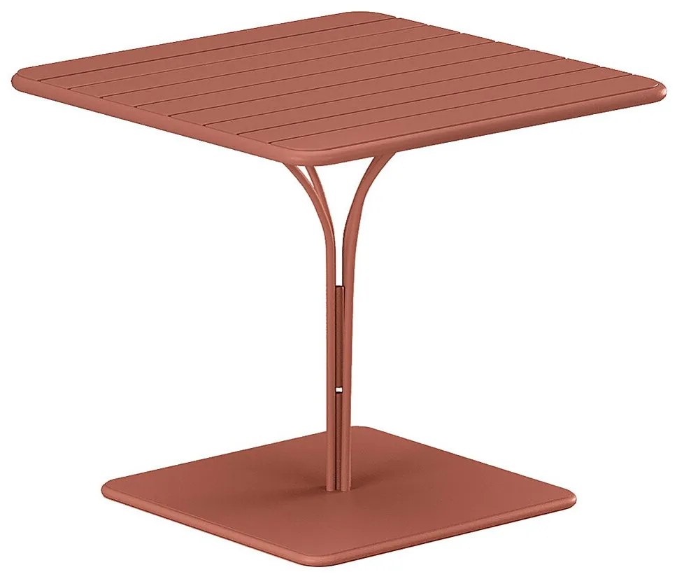 Stół ogrodowy metalowy dł. 80 cm - Terakota - MIRMANDE marki MYLIA