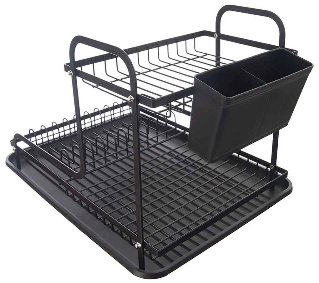Orion Drutowany ociekacz z tacą Radka, 2 poziomy,42,5 x 32 x 29 cm