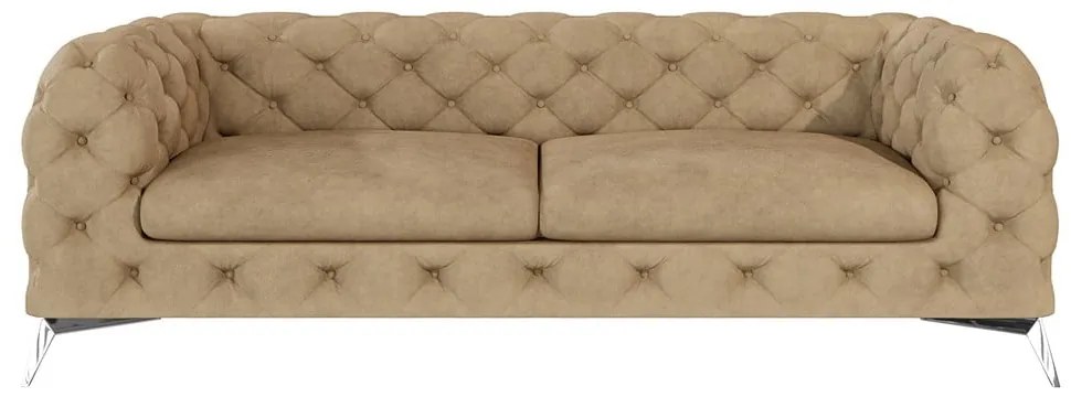 Jasnobrązowa aksamitna sofa 225 cm Chelsea – Ropez