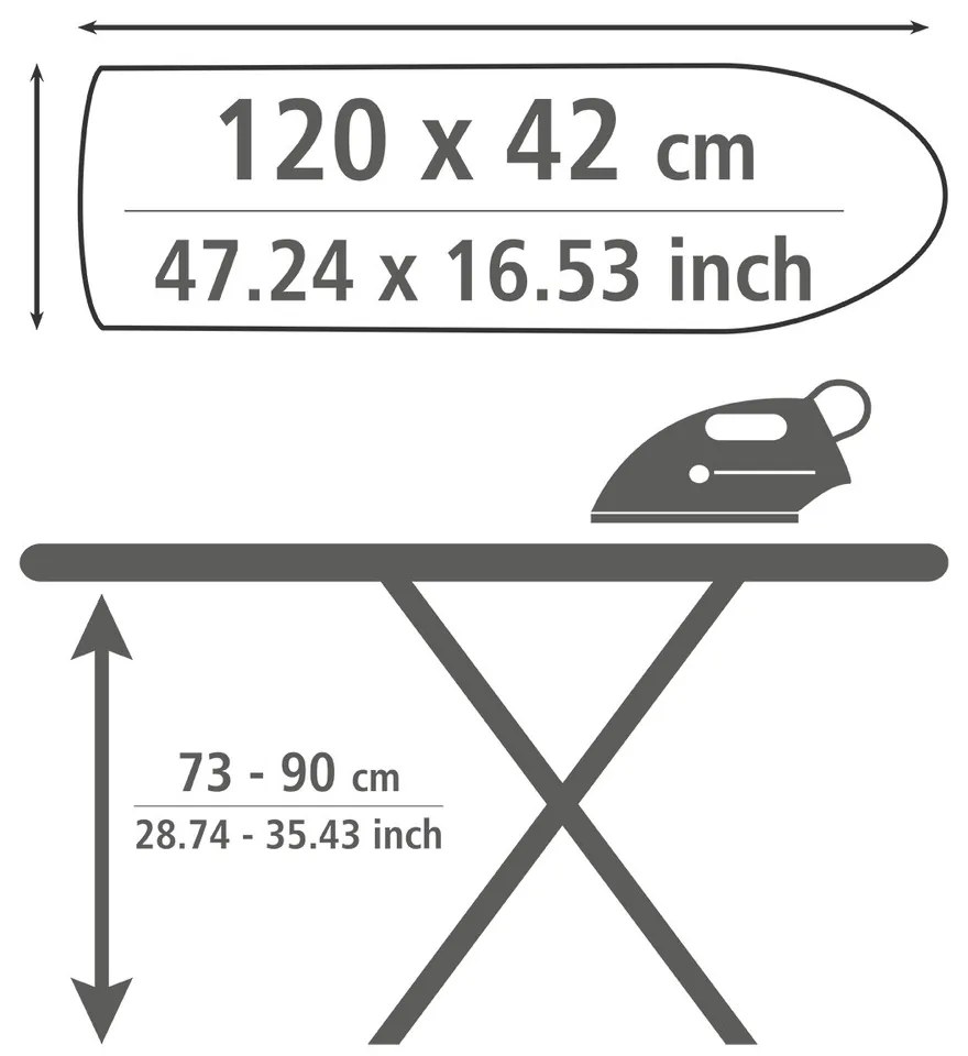 Deska do prasowania 120 x 42 cm ADVANCE, WENKO