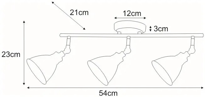 Biała metalowa lampa sufitowa z reflektorkami - A771-Vezo