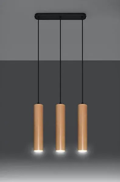 Drewniana lampa wisząca nad stół - EX549 M9-S43