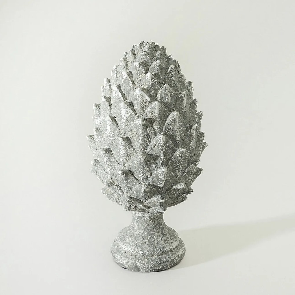 Figurka dekoracyjna Pinecone Grey 15x15x30 cm