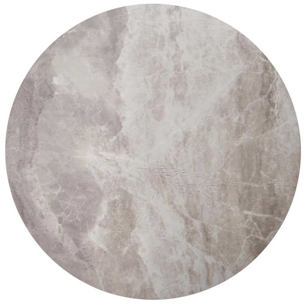 Zestaw 2 okrągłych ław 54/48 44/38 popiel spiek szaru marmur /grafit ITAKA