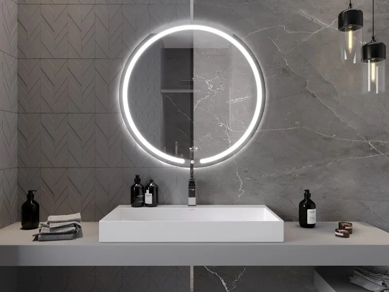 Mexen Rose lustro łazienkowe podświetlane, okrągłe 90 cm, LED 6000K, antypara - 9810-090-090-611-00