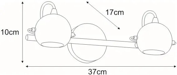 Biały podwójny kinkiet nad lustro - 3X S985 Z2-P14