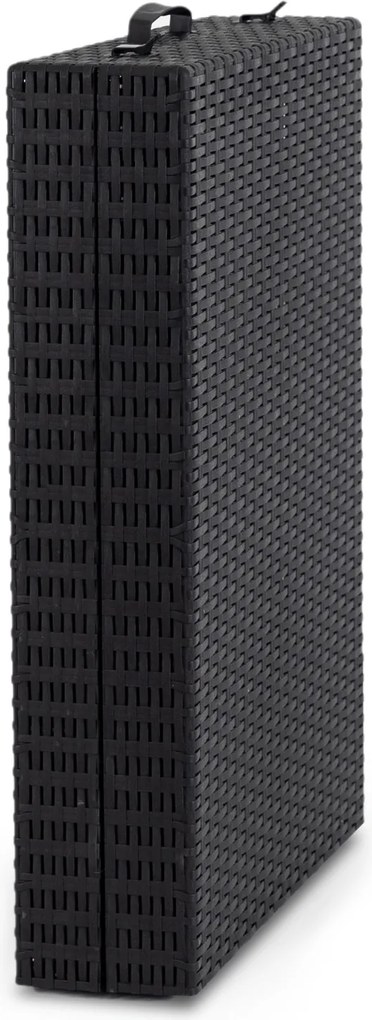 Leżak ogrodowy, składany Montero - regulowane oparcie, czarny