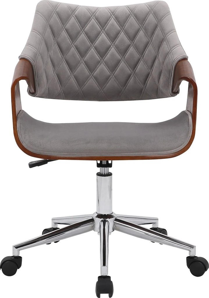 Pikowane krzesło biurowe Colt z podłokietnikami ze sklejki