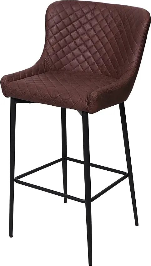 Stołek barowy MCW-H79,  tkanina/tekstylia brązowy