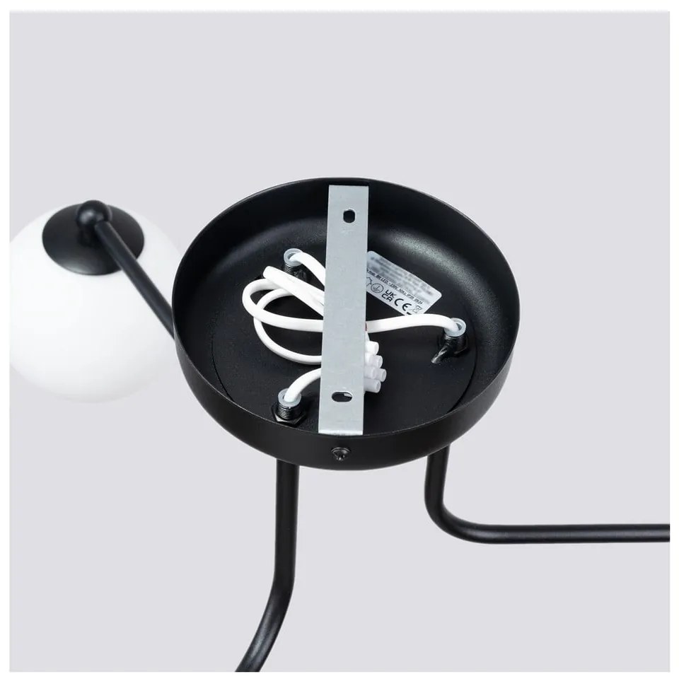 Czarno-biała lampa sufitowa Beam – Sollux