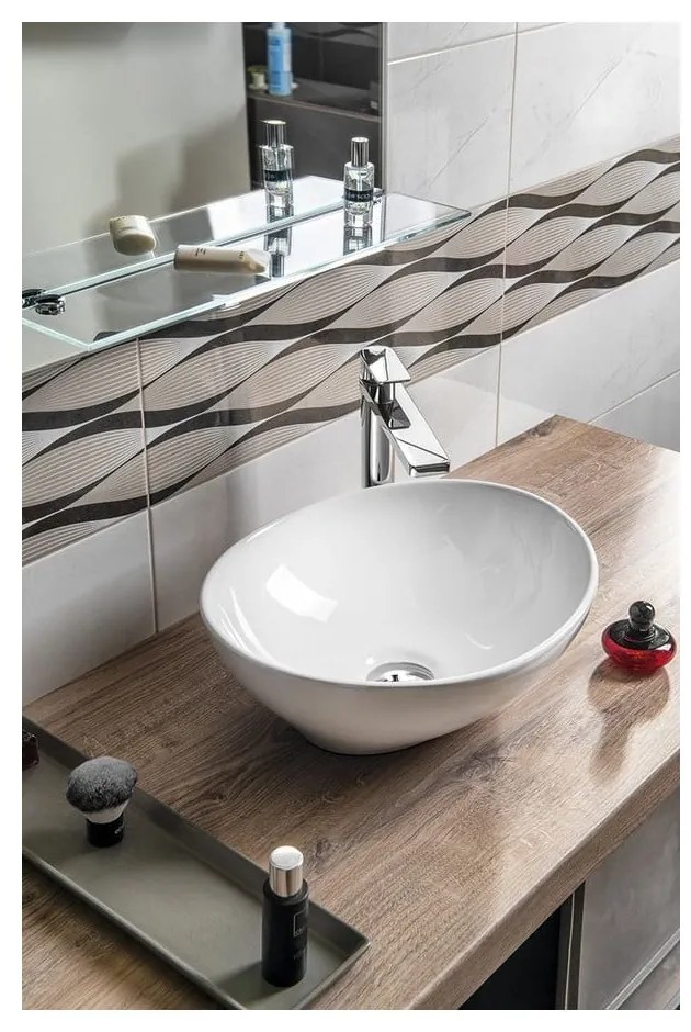 Biała ceramiczna umywalka 42x34 cm Aqualine – Sapho