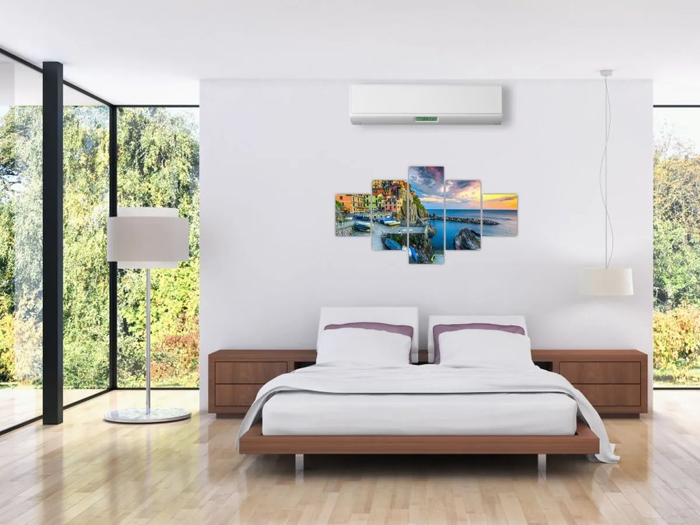 Obraz - Wioska śródziemnomorska (125x70 cm)