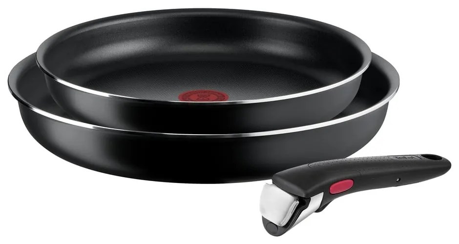 Zestaw aluminiowych patelni 3 el. Ingenio Easy Cook & Clean Black – Tefal