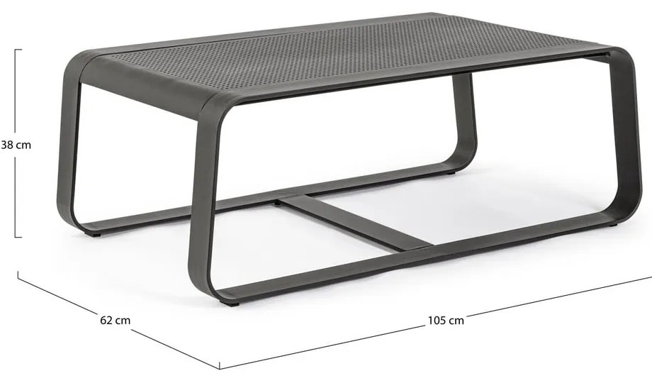 Aluminiowy stolik ogrodowy 62x105 cm Merrigan – Bizzotto