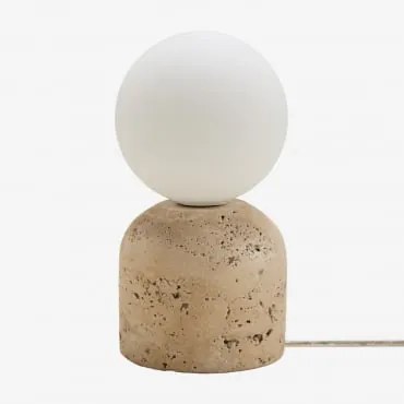 Lampa Stołowa Z Naturalnego Kamienia Tumkur Trawertyn - Sklum