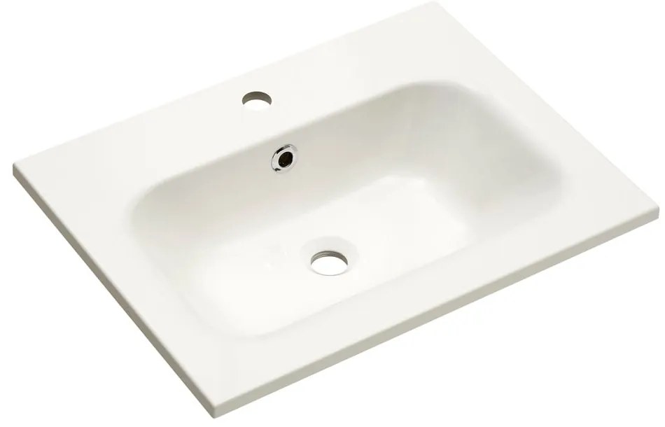 Biała umywalka z lanego marmuru 61x46 cm Set 923 – Pelipal