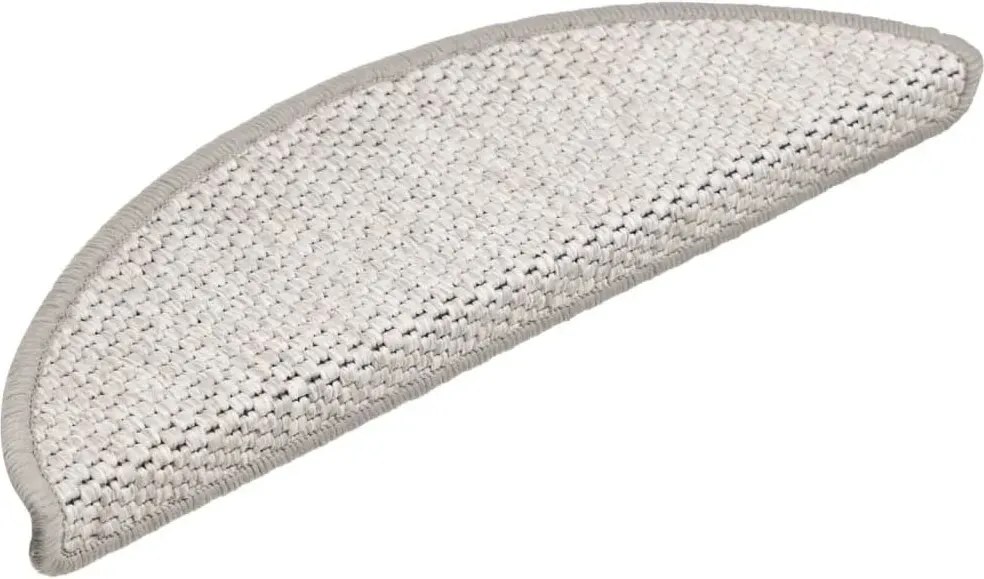 Elegancki zestaw 15 materiałowych nakładek na schody platynowy P0-K12