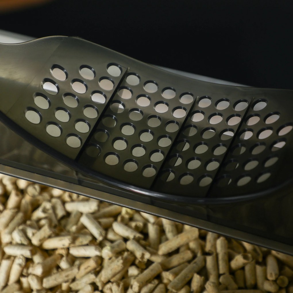 PawHut Kuweta dla Kotów do 8kg z Łopatką i Filtrem Szara 47x45x42cm Komfort i Czystość | Aosom PL