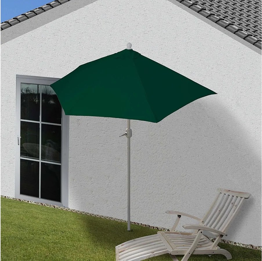 Parasol Lorca I półokrągły UV 50+,  270cm zielony bez stojaka