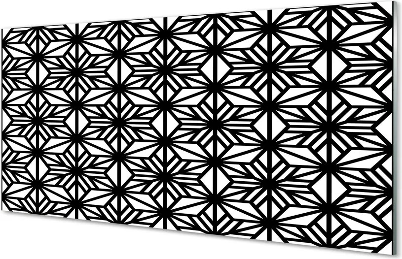 Szklany Panel Geometryczne Motywy Kwiatowe