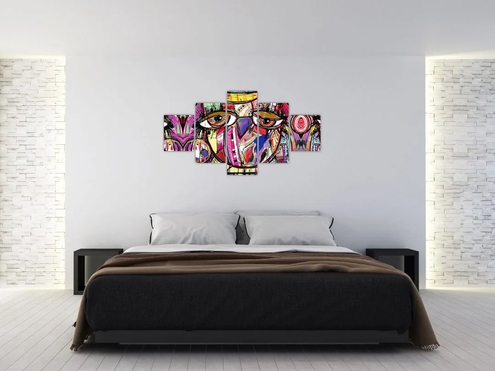 Obraz - Street art - sowa (125x70 cm)