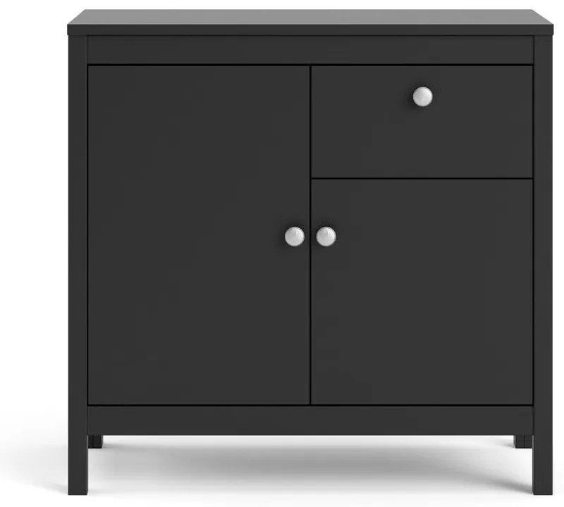 Czarna niska komoda 82x80 cm Madrid – Tvilum