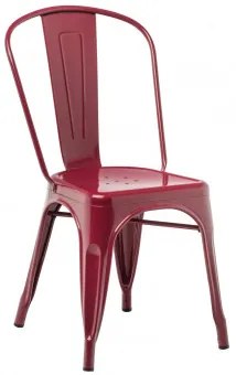 Stalowe Krzesło Sztaplowane Lix Ruby Red - Sklum