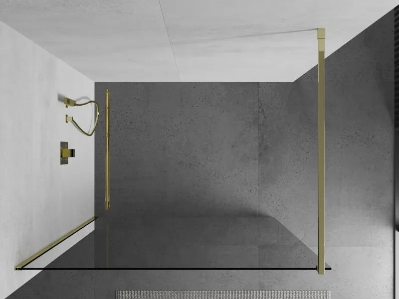 Mexen Kioto ścianka prysznicowa Walk-in 100 x 200 cm, transparent 8 mm, złota - 800-100-101-50-00