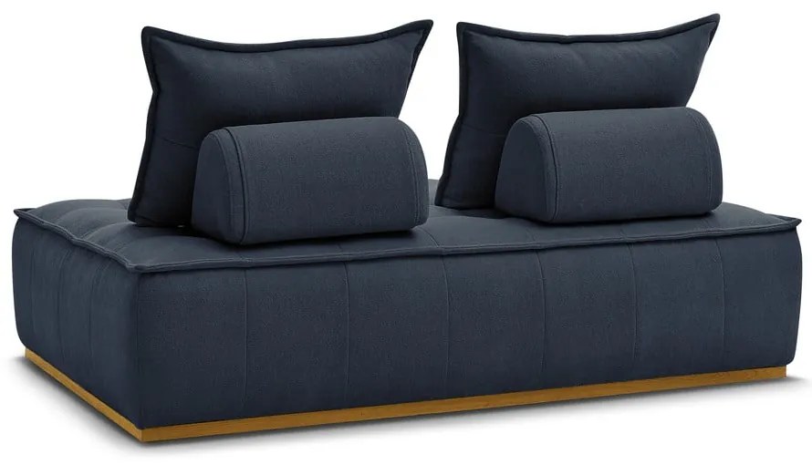 Ciemnoniebieska sofa z materiału bouclé 175 cm Elisa – Bobochic Paris