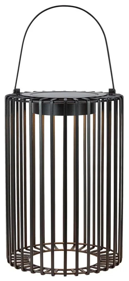 Czarny zewnętrzny lampion solarny LED na USB (wysokość 54 cm) Cavia – Markslöjd