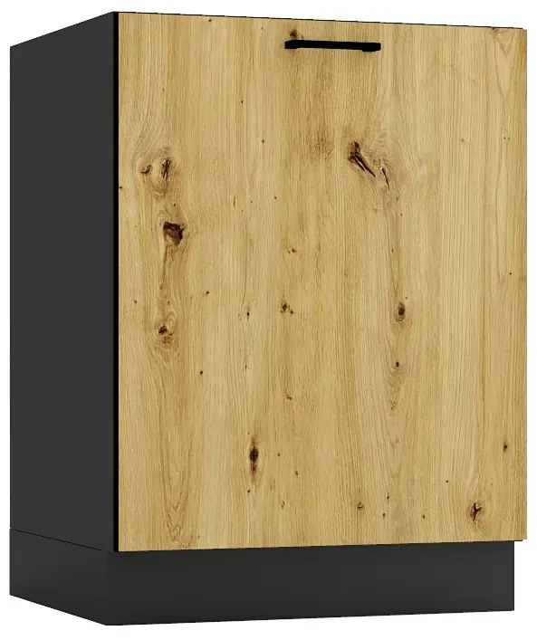 Szafka na płytę indukcyjną grafit + dąb artisan - Coleo 6X