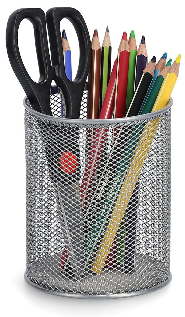 Kubek na przybory biurowe z metalowej siatki, Ø 11 cm