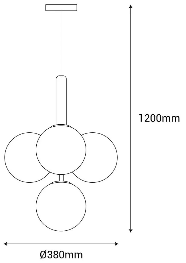 Lampa wisząca w kolorze złota SULION Musa, wys. 120 cm