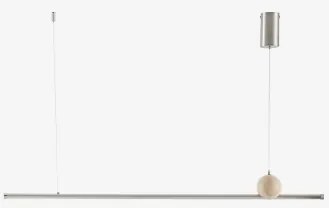 Lampa Sufitowa Wisząca Liniowa Led 170 Cm Z Naturalnego Kamienia I Żelaza Lanuvio Travertine - Sklum