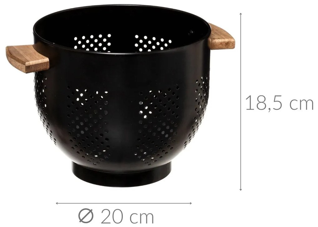 Durszlak metalowy z raczką, Ø 20 cm